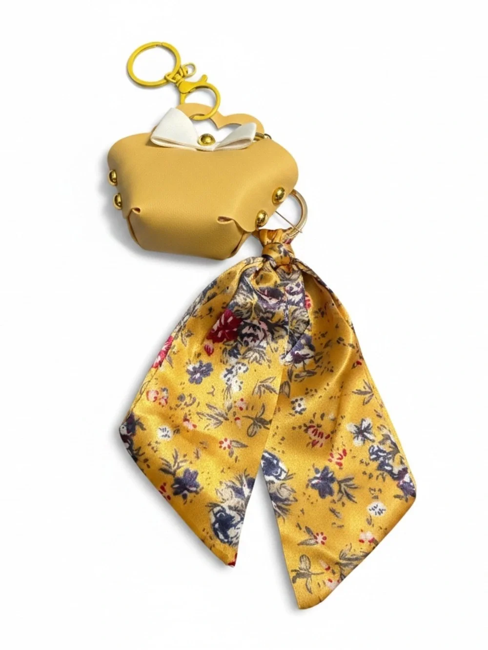New Mini Bag with Heart & Bow Accents & Floral Mini Twilly Fun Whimsical